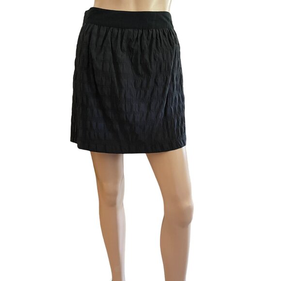 Richard Chai For Target Skirt Womens Size 1 Black Textured Mini Skirt Back Zippe - Picture 2 of 9